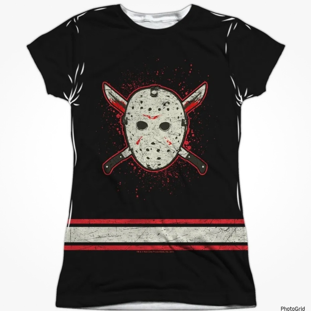 Ladies fitted 2XL plus size Jason vorhees Friday the 13th tee NWOT